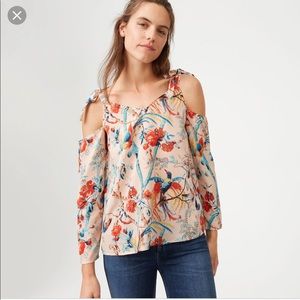 Club Monaco Cold Shoulder Blouse - Small